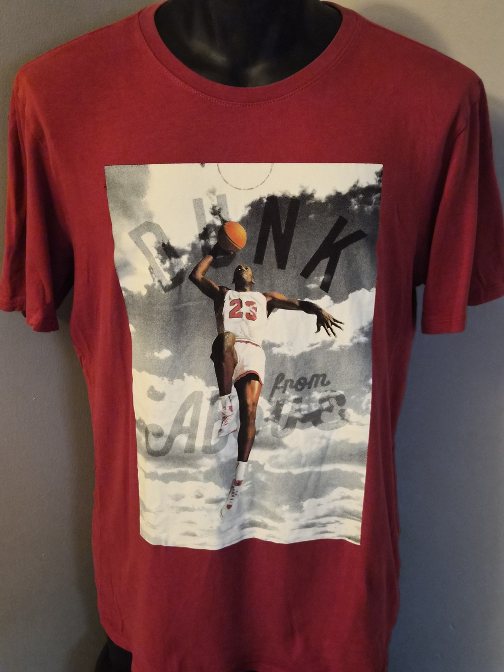Jordan Jumpman Michael Jordan #23 Red Graphic T-Shirt Men's (Dunk From Above)